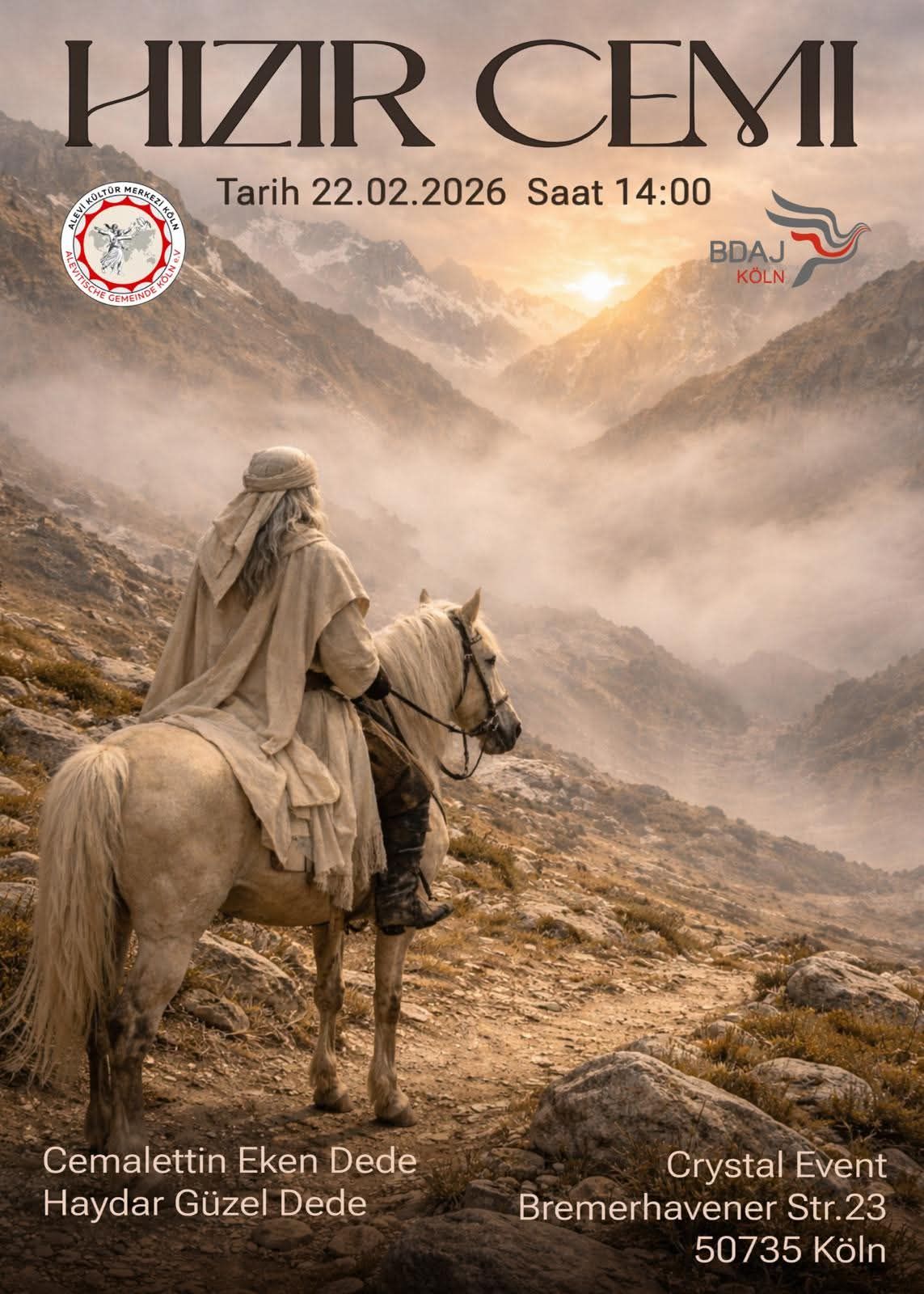 AKM – Cemevi Köln’den Hızır Cemi Daveti: 22 Şubat’ta Birlik Meydanında Buluşma