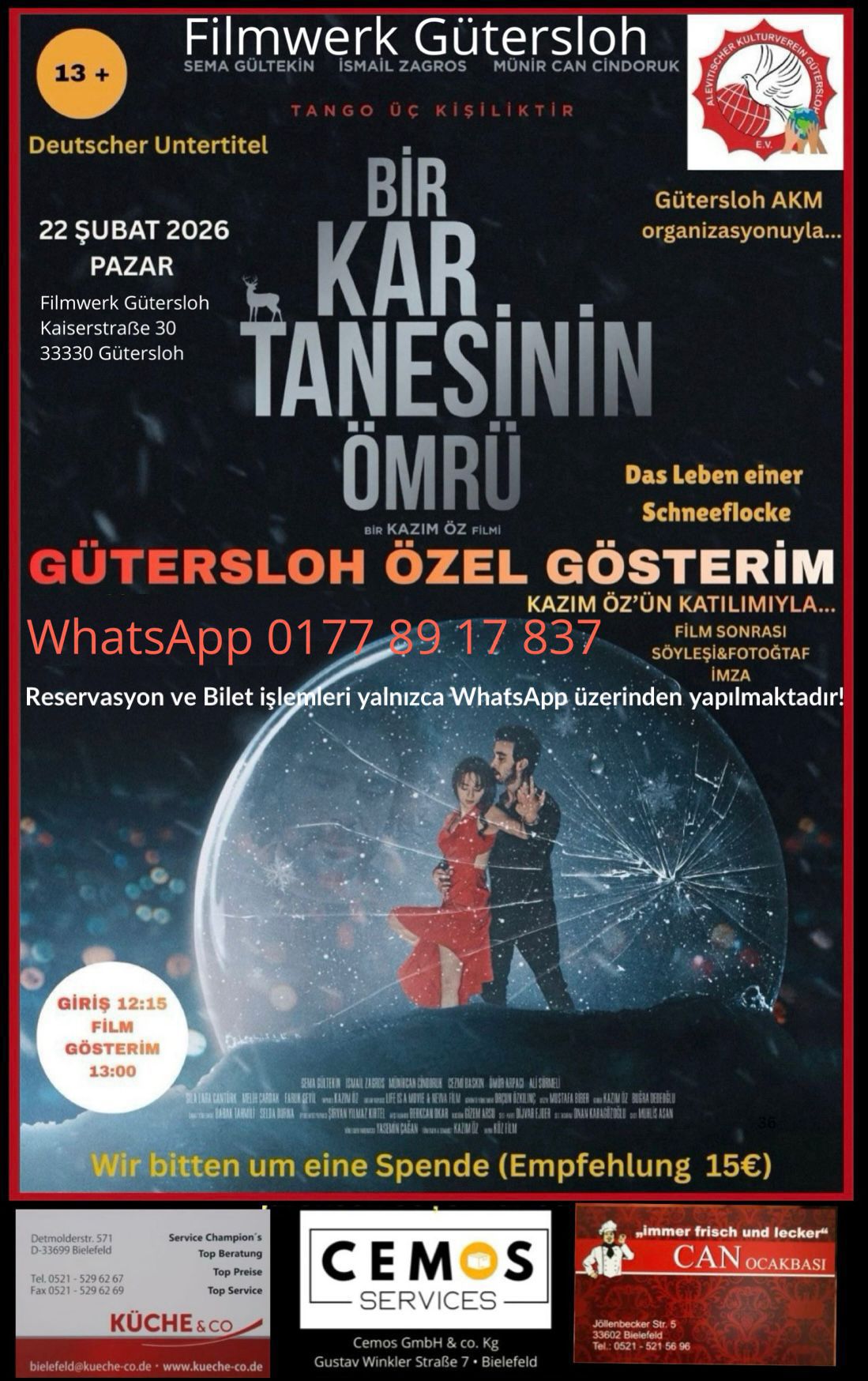 Gütersloh’ta “Bir Kar Tanesinin Ömrü” Özel Gösterimi