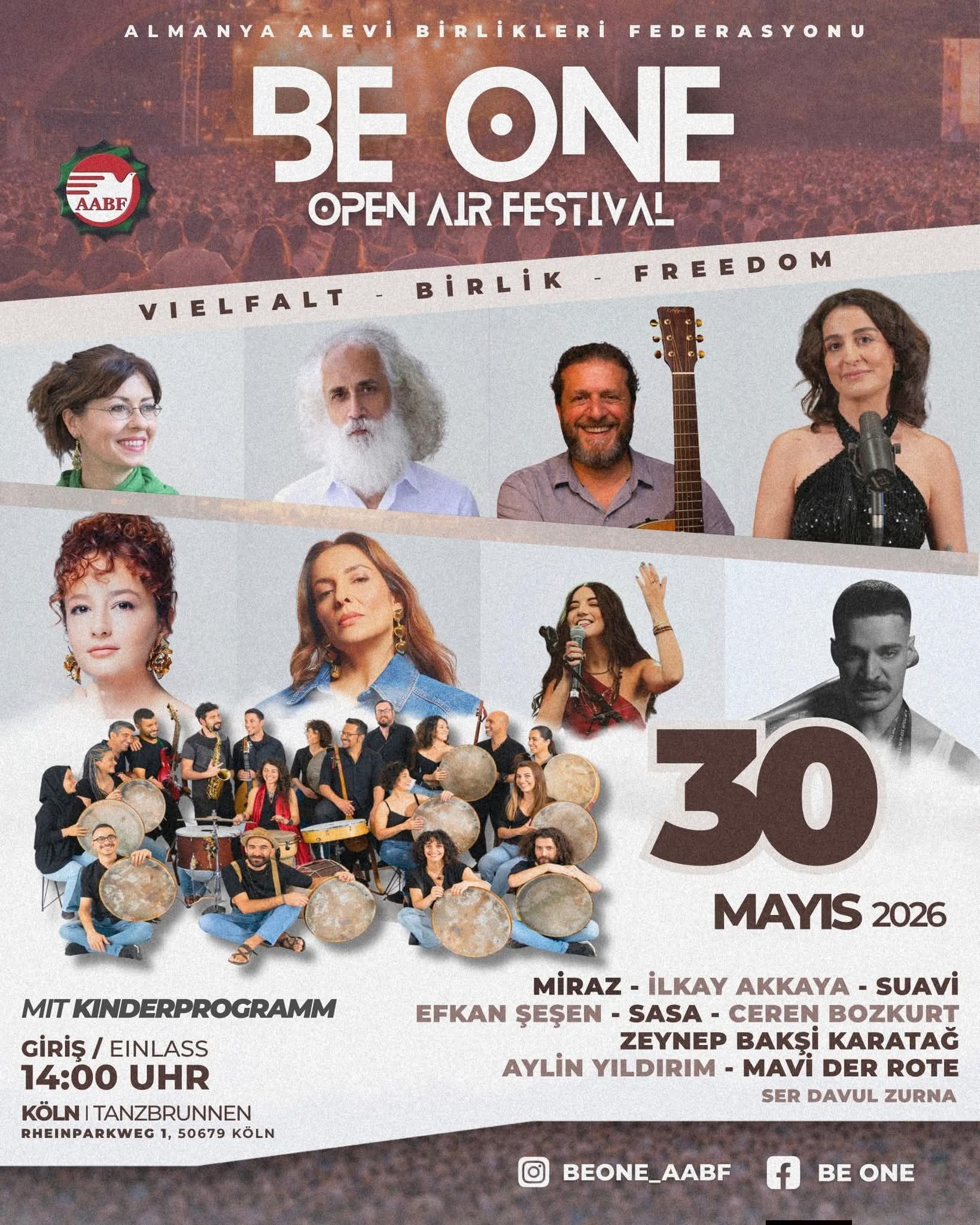 Köln’de “BE ONE” Açık Hava Festivali İçin Geri Sayım Başladı