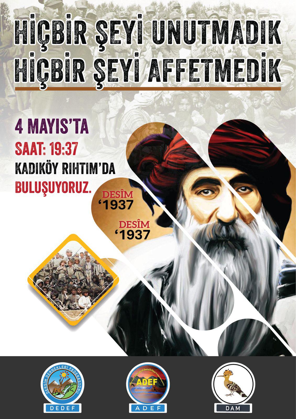Kadıköy’de Dersim İçin Buluşma Çağrısı: “Hiçbir Şeyi Unutmadık, Hiçbir Şeyi Affetmedik”