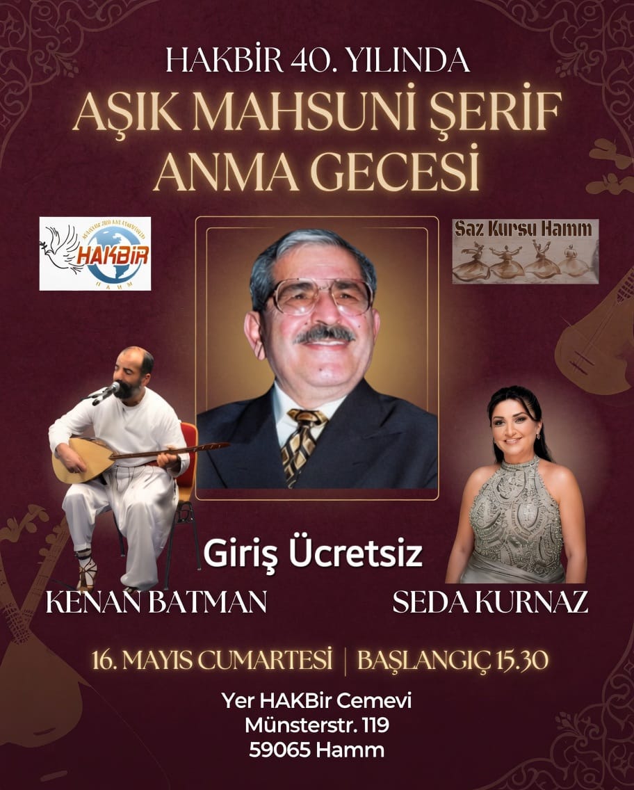 HAKBİR’den Aşık Mahzuni Şerif Anma Gecesi