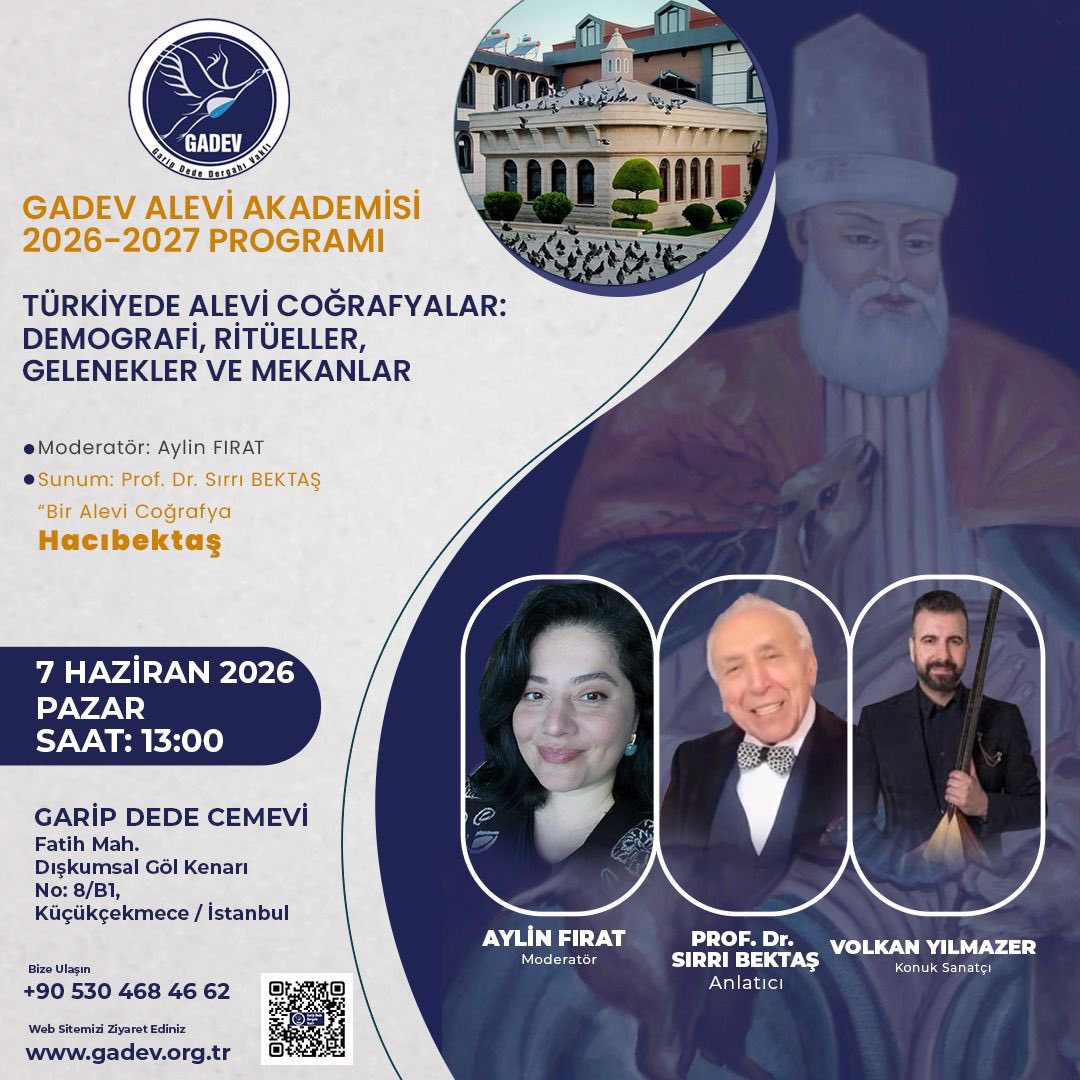 GADEV Alevi Akademisi’nde “Bir Alevi Coğrafya/Hacıbektaş” Konferansı Düzenlenecek