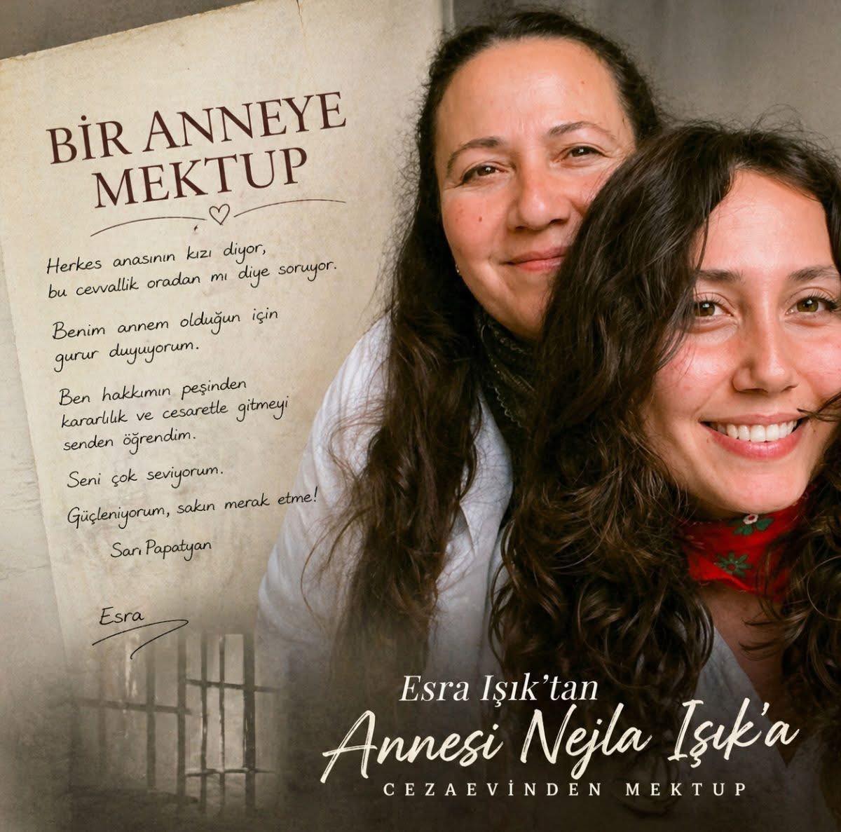 Esra Işık’tan Cezaevinden Annesine Mektup: “Bu Cesareti Senden Öğrendim”