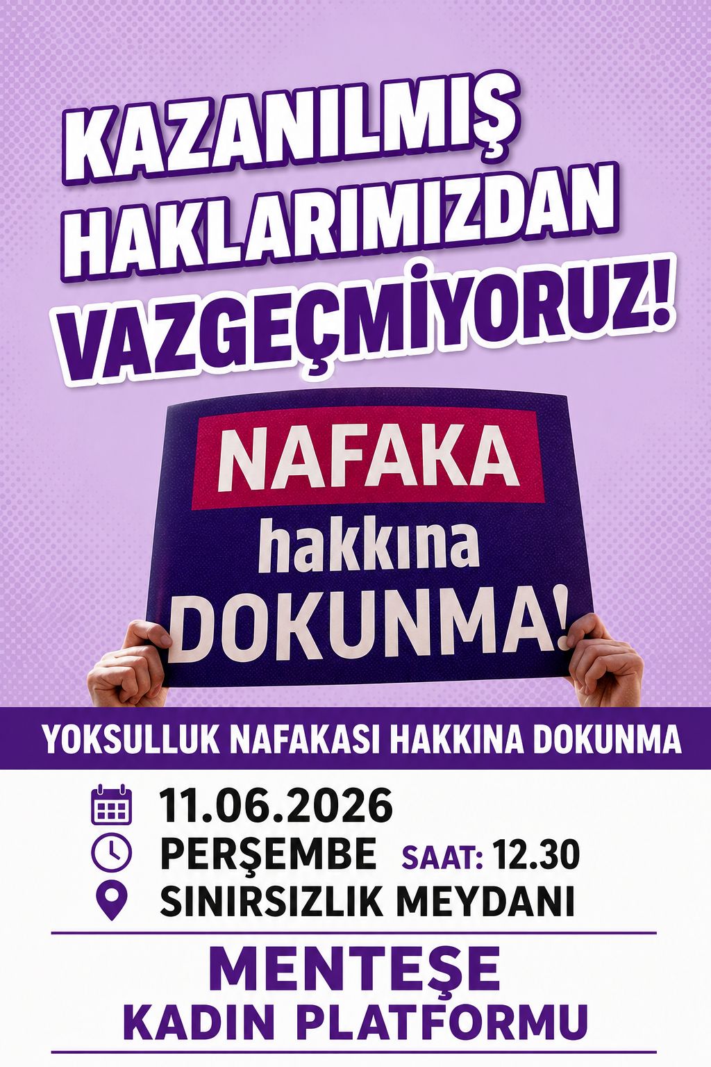 Menteşe Kadın Platformu’ndan Nafaka Hakkı İçin Çağrı: “Yoksu