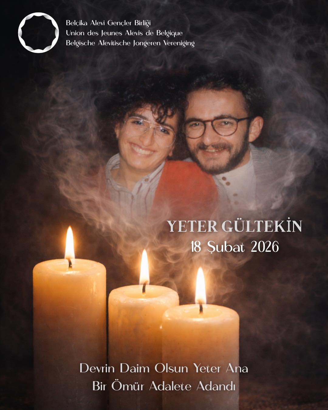 Belçika Alevi Gençler Birliği’nden Yeter Gültekin İçin Veda Mesajı