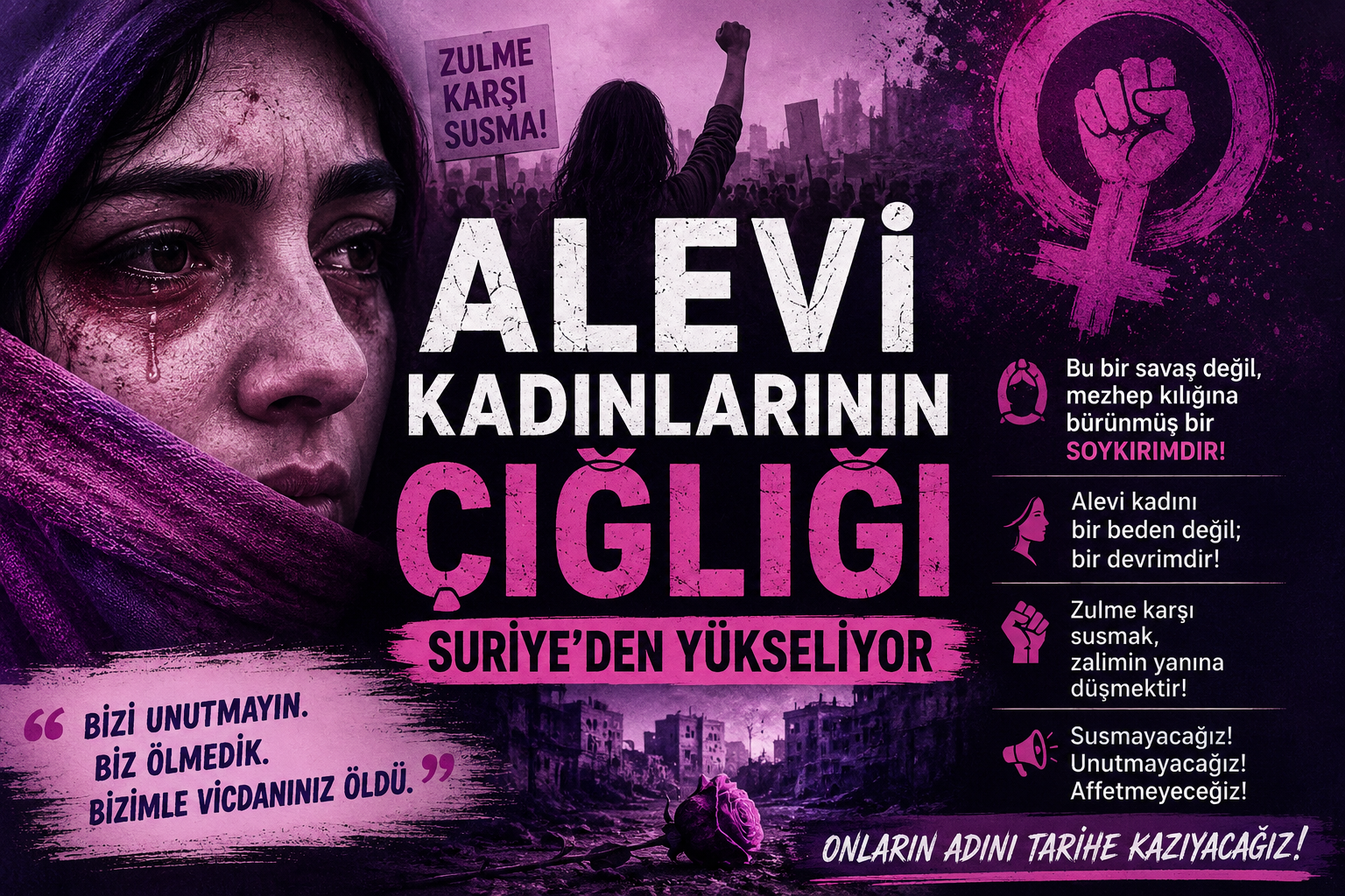 Alevi Kadınlarının Çığlığı Suriye’den Yükseliyor